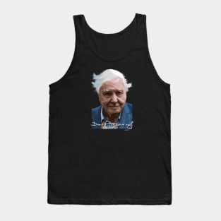 David Attenborough signed portrait Tank Top